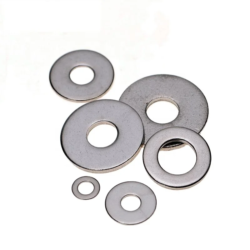 
China Wholesale Stainless Steel Round Washer Large Plain Fender Thin Shim Flat Washer 