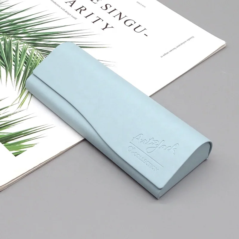 Custom printed logo packaging sunglasses box outdoor PU leather glasses case for optical eyeglasses cases