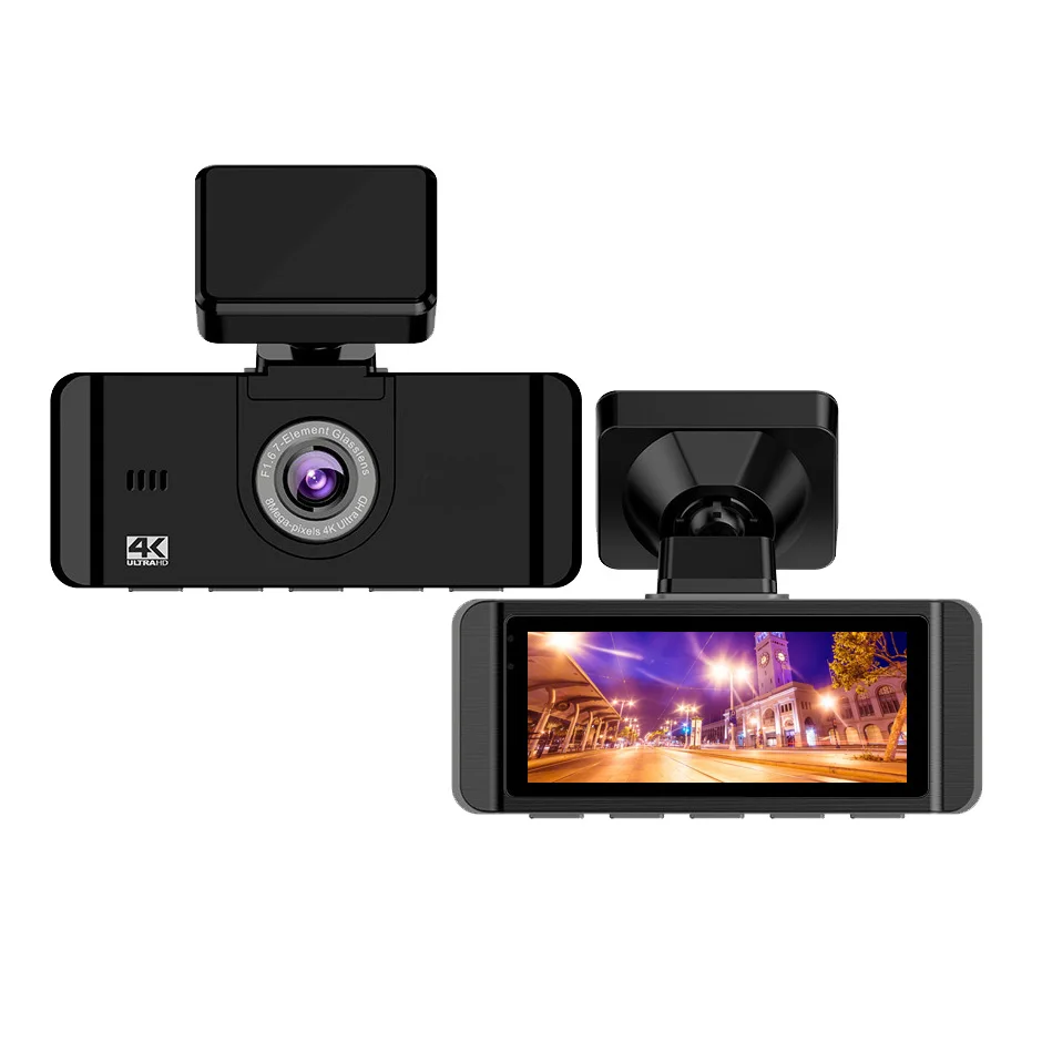 4K Ultra HD 7G объектив Sony Датчик G датчик GPS управление через приложение WiFi видеорегистратор с ночным видением Автомобильный Черный