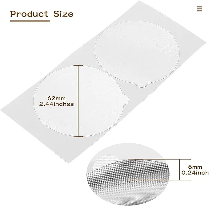 62mm Self-Adhesive Aluminum Foil Seal Lids Disposable Coffee Pod Covers for Nespresso VertuoLine Capsules Food Grade Coated