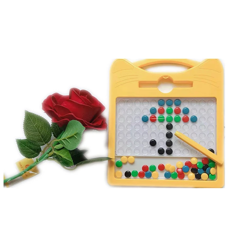 Magnetic Drawing Board for Kids and Toddlers 3-5 Years  Fun magnetic board with colorful beads and drawing set
