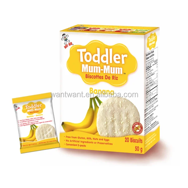 
OEM Baby Food Toddler Rice Cracker Rice Biscuits Banana Flavor 