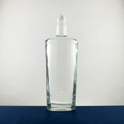 glass stopper flower shape elegant delicate spirit water glass bottle, large liquor bottles, crown cap 1.5 liter glass bottle