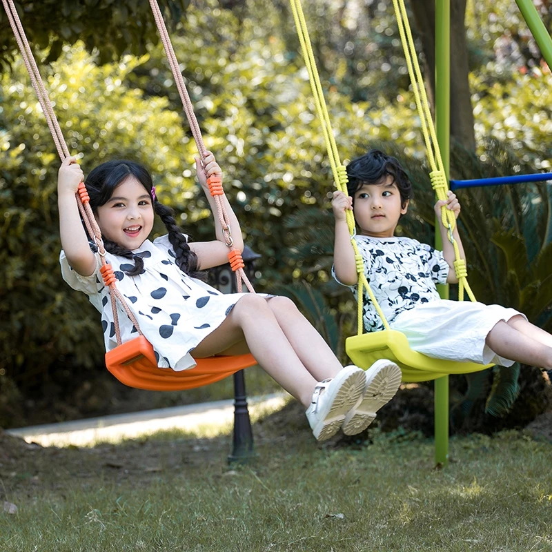 courtyard home portable swing seat  board outdoor hanging rope children plastic swing seat board