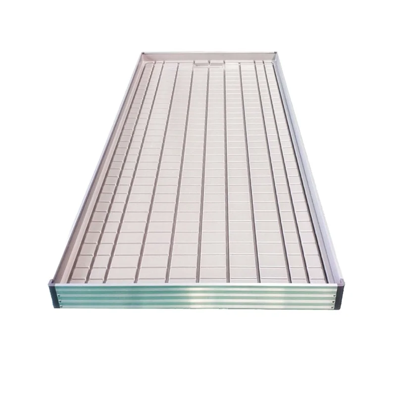 greenhouse ebb and flow tray with drain system White 4x6inch  4x8inch Large ABS Plastic Hydroponic Tray