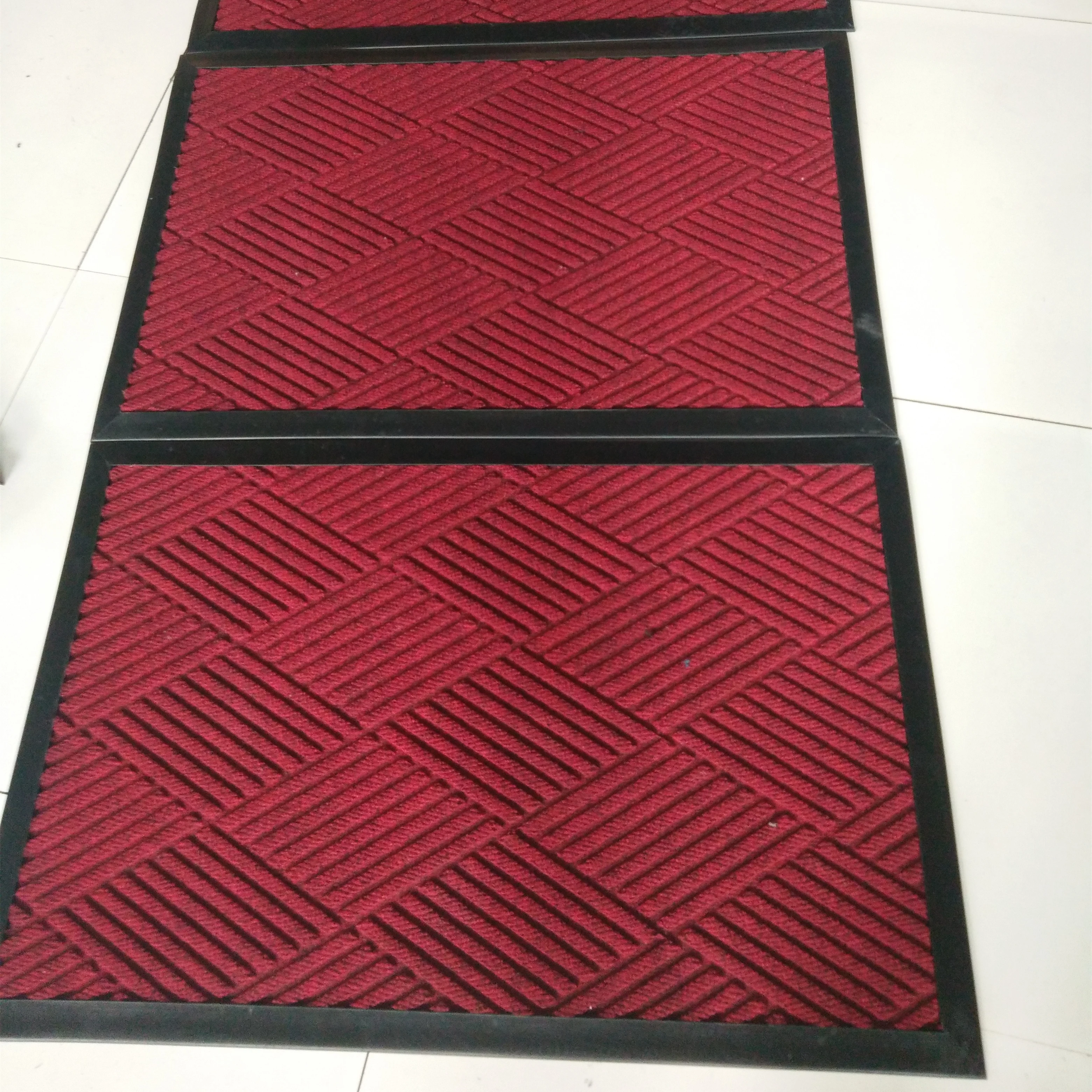 Heavy duty Anti Slip Rubber Backing PP Material Indoor Outdoor Doormat embossed floor door mat
