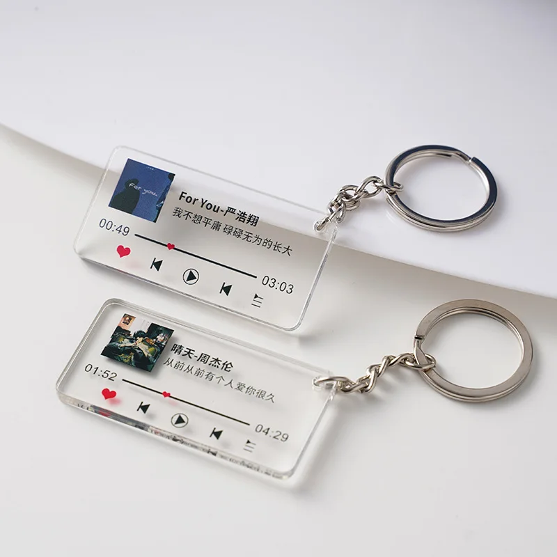Personalized Custom Printing Acrylic Photo Kpop Spotify Lyrics Kpop Acrylic Photo Keychain Photo Card Kpop Lyrics Keychain
