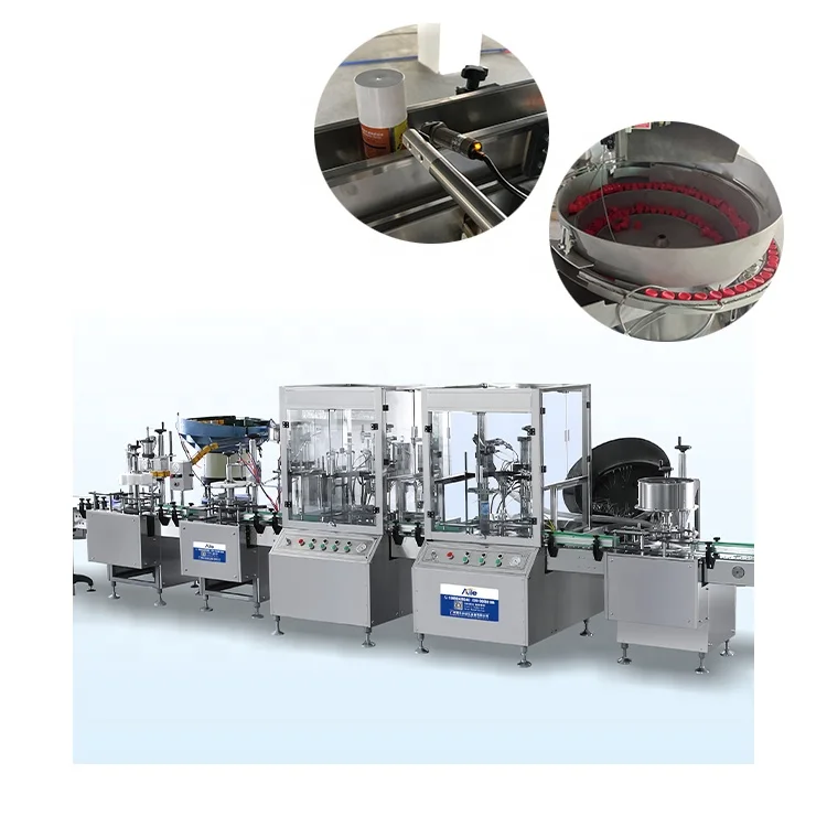 High Quality Body Spray Deodorant Party Spray Automatic Aerosol Filling Crimping Nozzle Machine Production Line