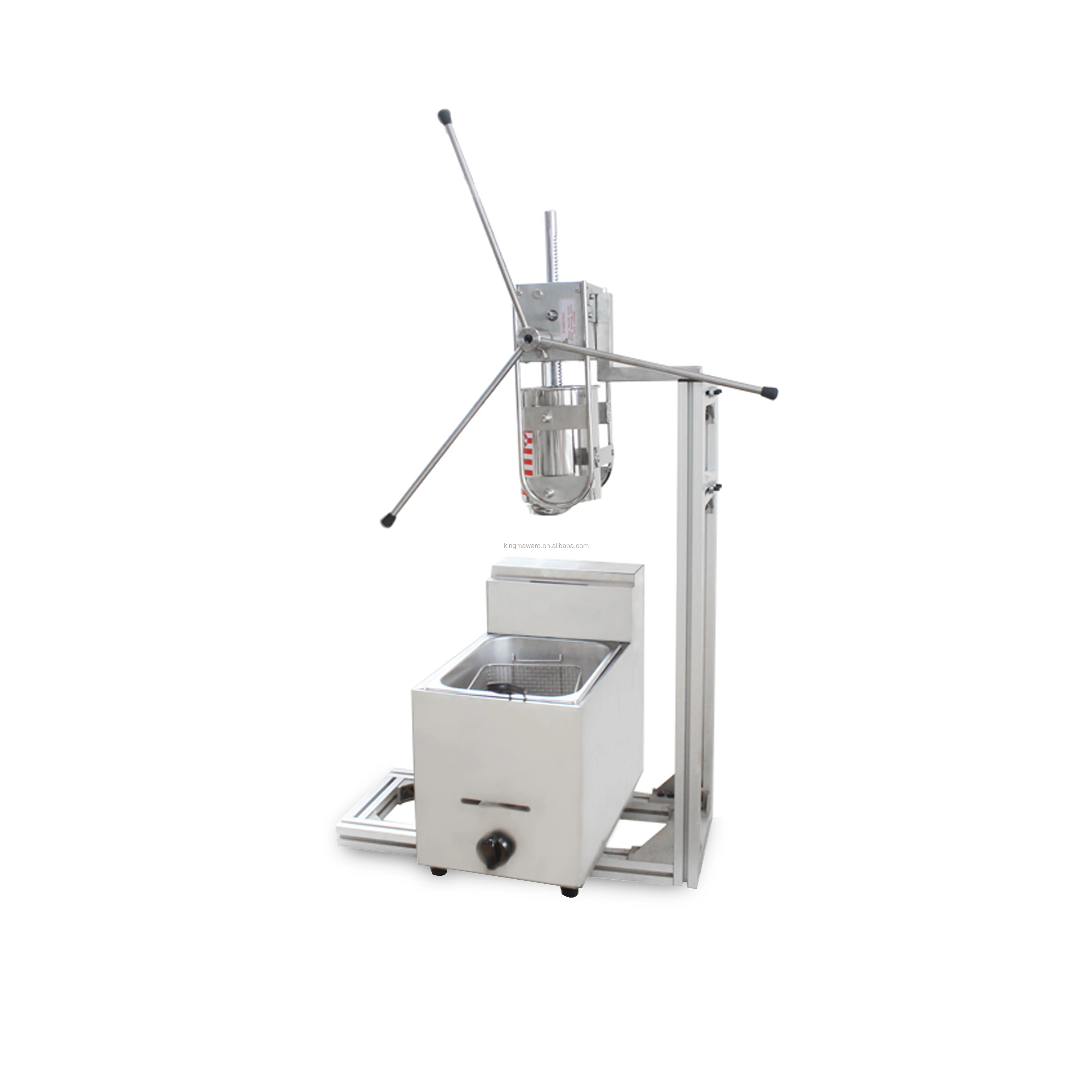 Churros filler/5L Capacity Commerical churros making machine with 6L Gas Deep Fryer  churro maker