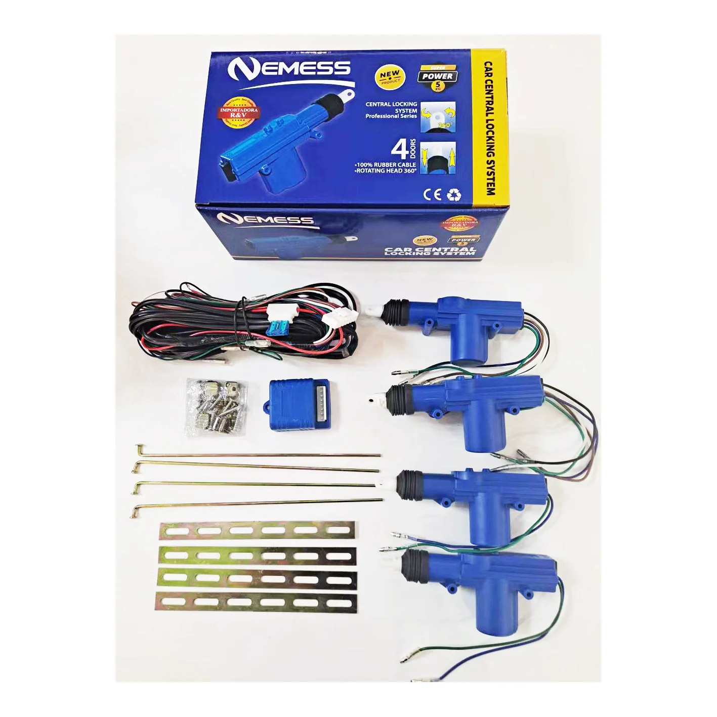 Sleeve Central Door Locking System High Quality Rubber Car Ce DC 12V Blue ABS Power Lock L001 Universal Para Carro 3Kgs or 4Kgs