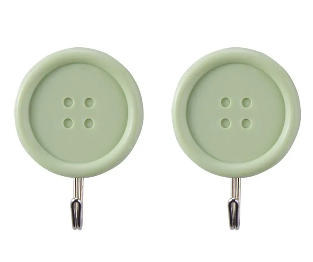 plastic self-adhesive wall door bathroom adhesive button hooks metal hook
