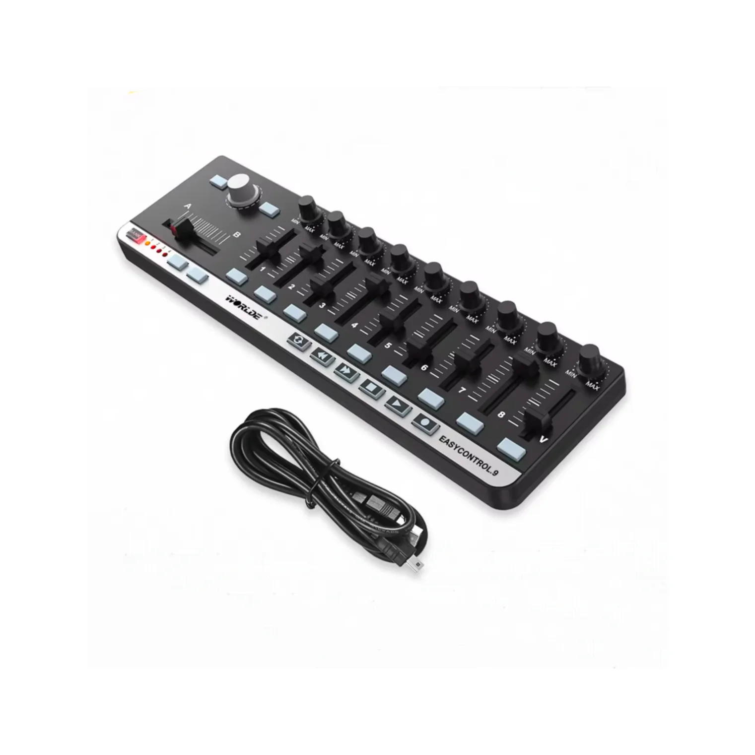 Worlde Easycontrol 9 Usb Mini Midi Controller Fader Mixer Portable Keyboard Music Studio Piano for Wholesale Musical Instruments