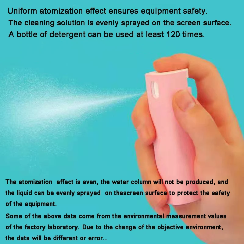 OEM digital device tablet touch screen cleaner spray portable 2-in-1 mobile phone cleaner microfiber cleaner spray