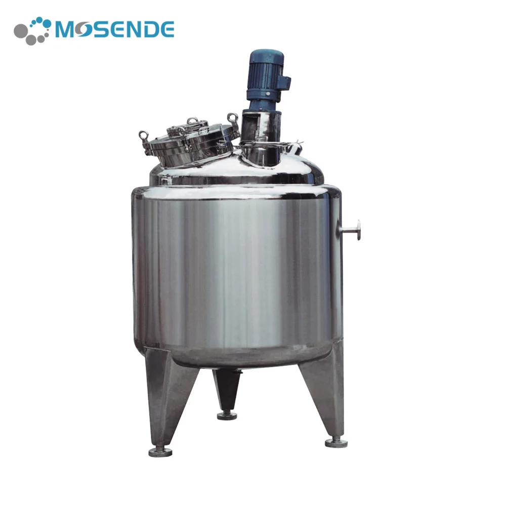 500L Stainless Steel Vacuum Sauce Fruit Juice Alcohol Stirred Reactor Batching Tank