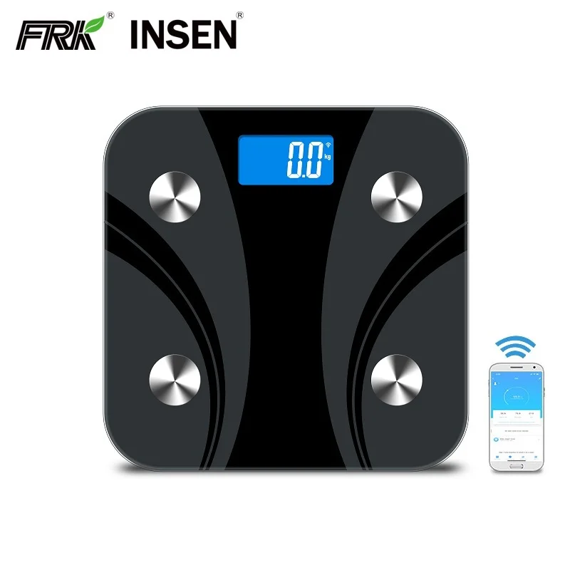 TUYA Smart Phone APP LCD Display Wireless WIFI 180Kg 396Lb Body Fat Composition Analyzer Weight Scale