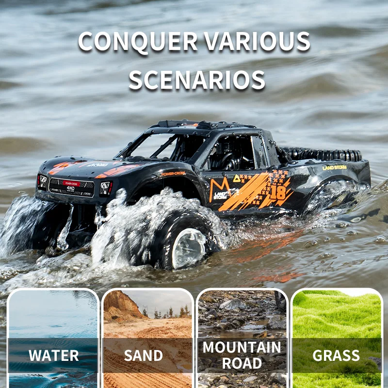 JJRC Q156 2.4 G Four wheel drive amphibious off-road vehicle High speed RC car Toys