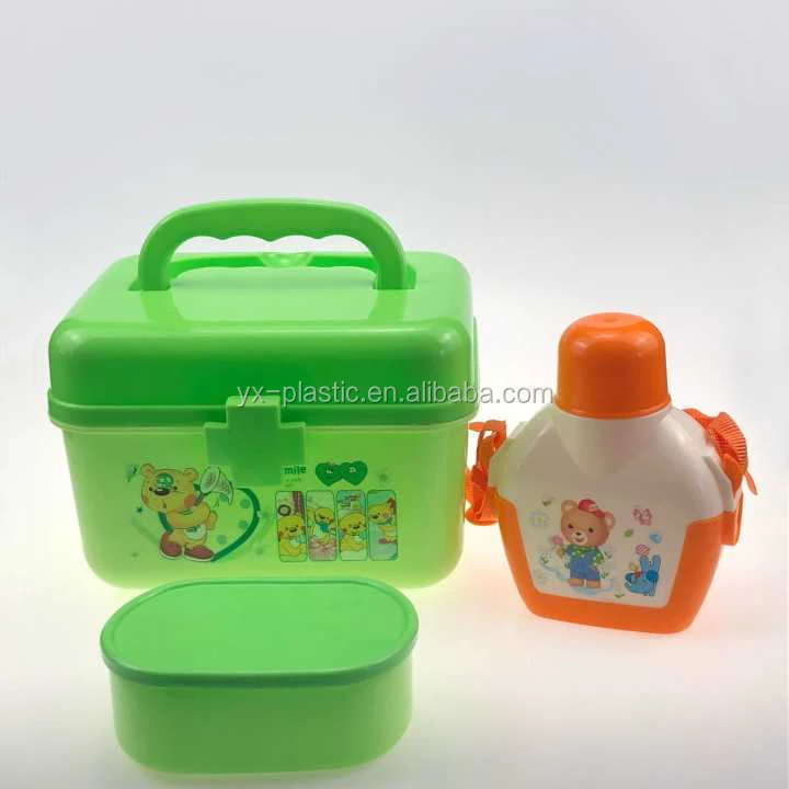 BPA free plastic lock lunch box with handle