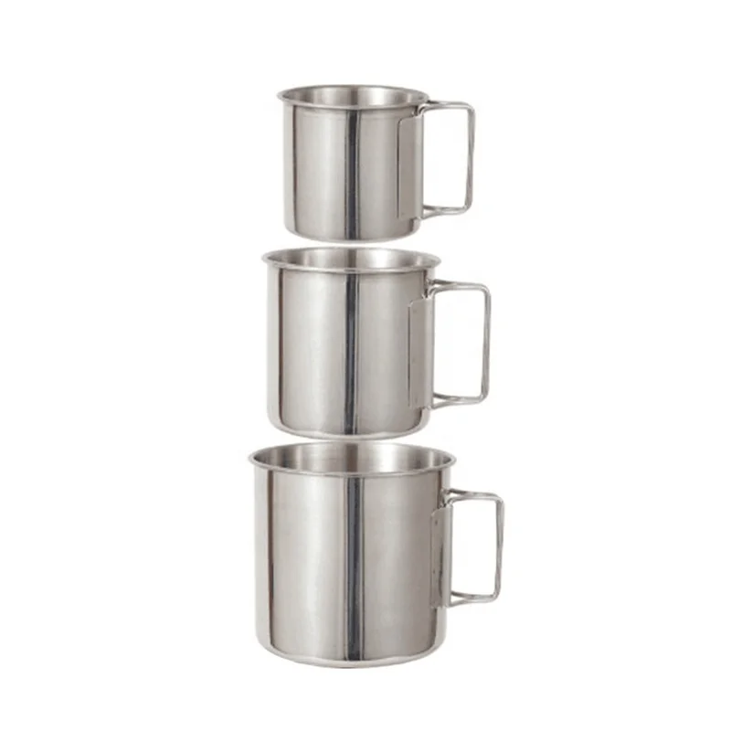 Polar Everest Stainless Steel 330ml Portable Camping Kitchen Mug Folding Outdoor Drinkware Water Coffee Cup Travel Mug