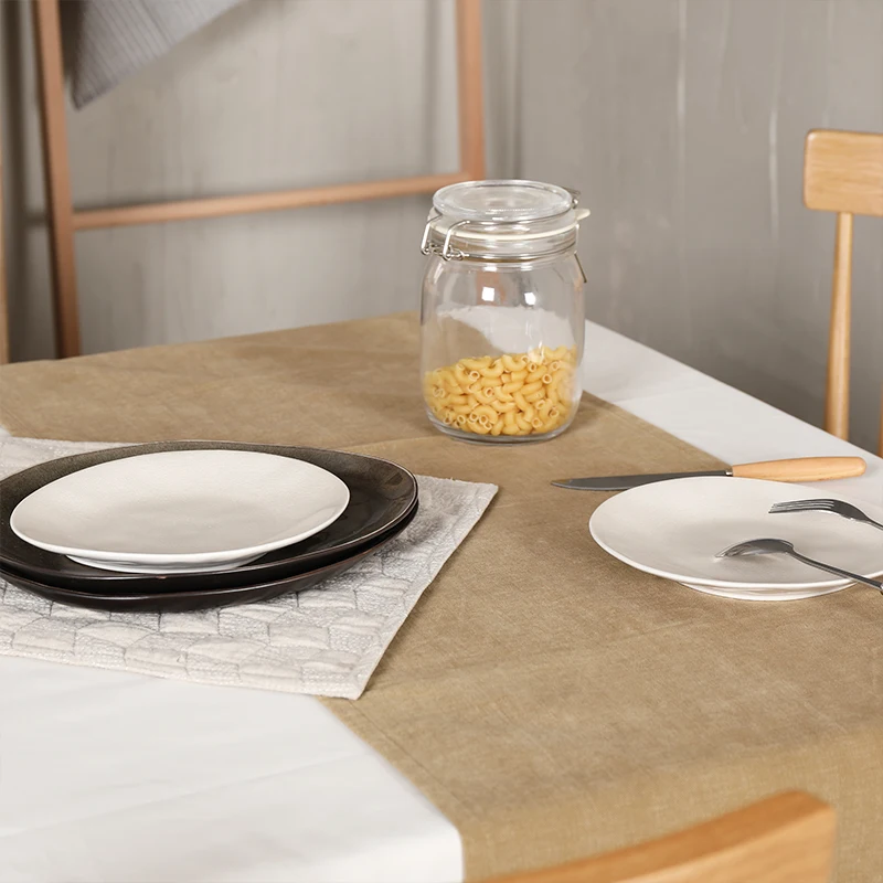 Rustic Burlap Christmas Table Runners for Bridal Dinning Decoration