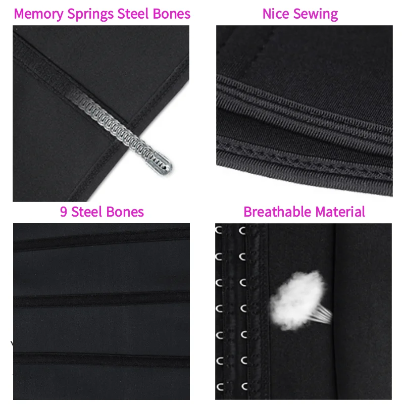 Custom Logo Two Straps Double Belts Neoprene Latex Women Plus Size Waist Trainer Zipper Private Label