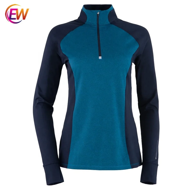 EW OEM/ODM Wholesale Women Dry Fit Equestrian Shirt Horse Riding Long Sleeve Base Layer