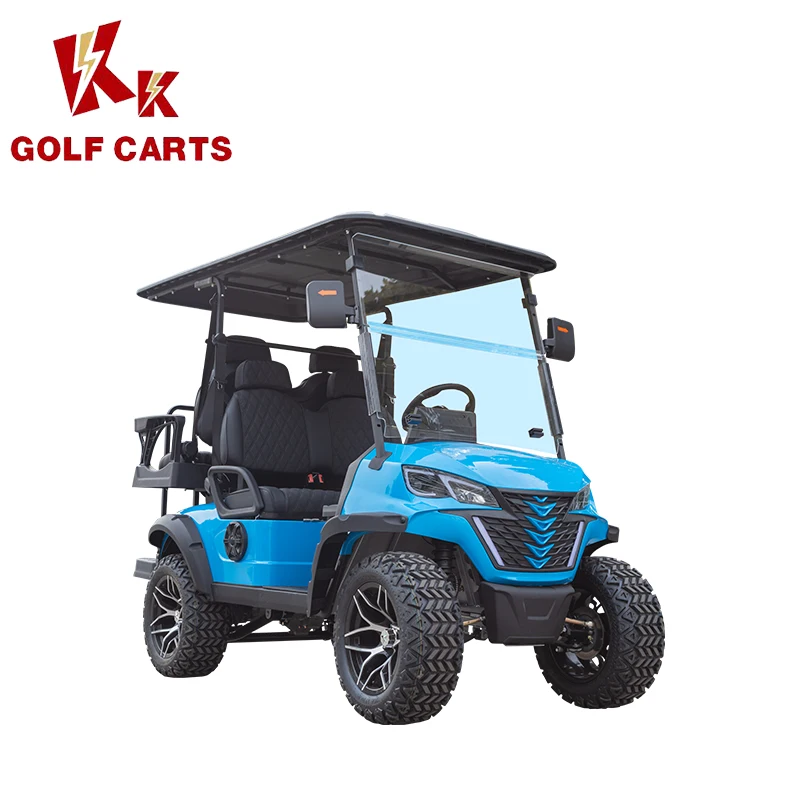 Factory Outlet Cheapest Black color 72v 5kw lithium battery powered 4 seater electric outdoor cart