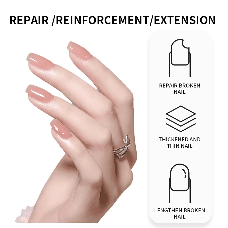 MH OEM ODM 50% more fiber glass UV gel builder for nails 15ml 1kg wholesale clear gel nail builder