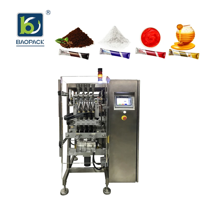 BAOPACK foshan 4 lane honey stick packing machine sachet