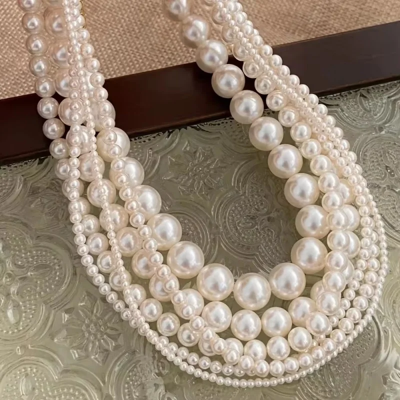 Hot Sale Trendy Minimalist Necklace 18K Gold Plated High Quality Imitation Pearl Necklace