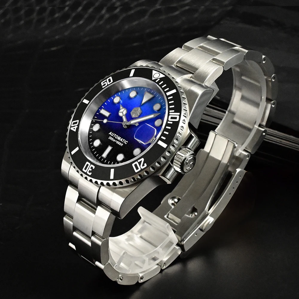 San martin high quality sapphire 20atm bgw9 shell dial nh35 mechanical automatic stainless steel diver dive watch man for sale