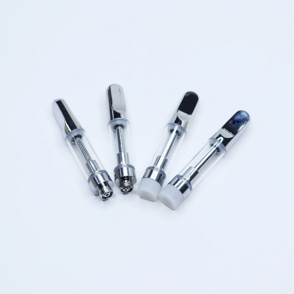 
510 Thread Metal Mouthpiece Lead Free 0.5ml 1.0ml Cartridge No Leaking Ceramic Heating Coil Cart 