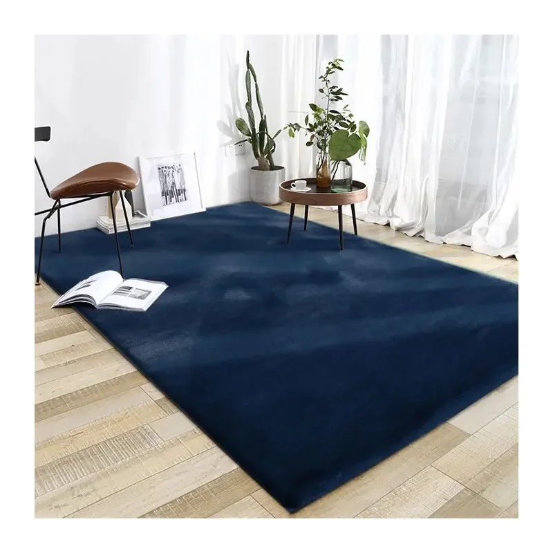 Modern Luxury Style Nordic round Carpet Fluffy Faux Fur Rabbit Rugs for Living Room Woven Car Carpet for Teens