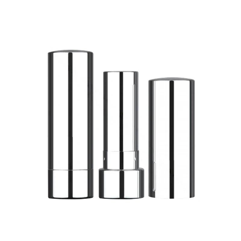 Cosfinity 2024 New Design Silver Round Empty Lipstick Tube Manufacturer From China Cosmetic Screen Printing Lipstick Tube