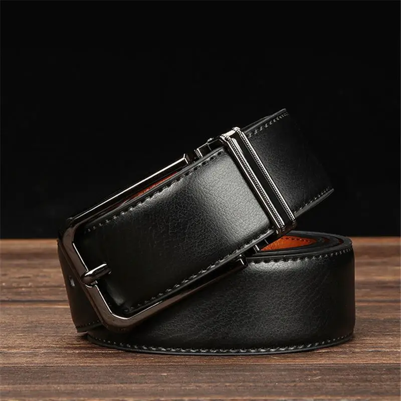 Men Fashionable Durable Alloy Pin Buckle Genuine Leather Belt Vintage Casual Leather Waist Belt For Jeans G208A