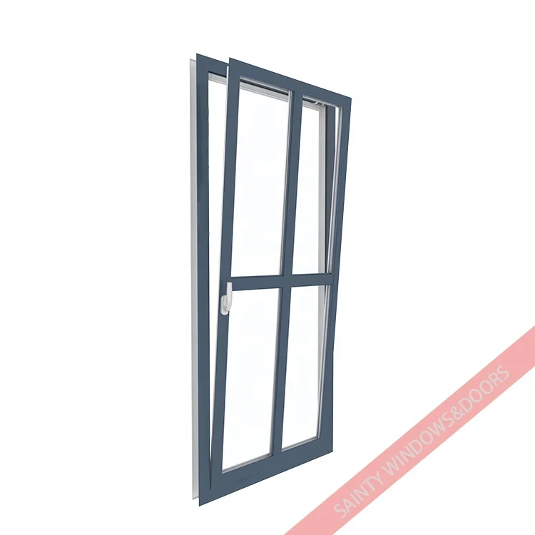 NFRC Aluminium Grill Window Swing Window With Indoor Opening Thermal Break Sound Insulation