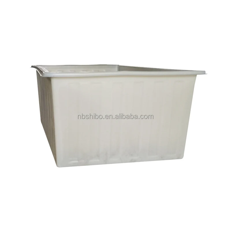 water storage tank Tradineur white refrigerator tray 2000L Poly food grade large square plant pots plastic aquaponics fish tank