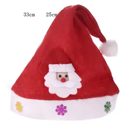 Factory Direct Sales Christmas Adult Santa Claus Christmas Hat Decorative Cartoon Cute Gift Shiny Sequined Kids Christmas Hat