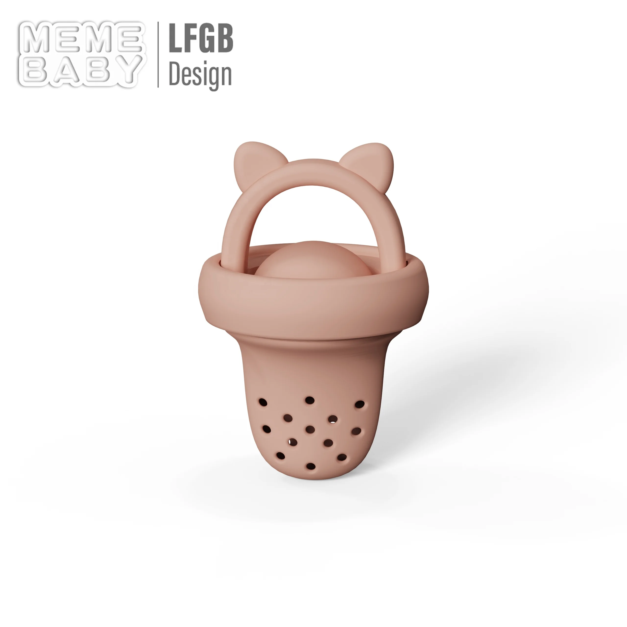 Modern Kids Dining Nordic Eco Friendly BPA Free Custom  Baby Infant Animal Baby Silicone Fruit Feeder Pacifier