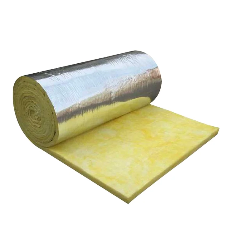 High Temperature Fireproof Heat Insulation Soundproof Glass Wool Batts blanket for Roof