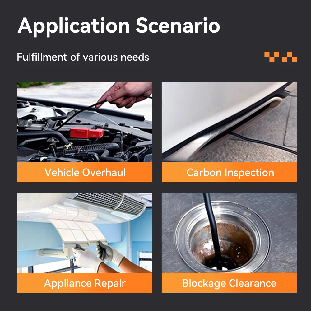 Virtual Dual triple 4.3 inch screen HD 1080P Pipe Inspection Industrial Endoscope Camera 1080p Portable Endoscope Camera