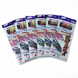 Fish King Sabiki 6pcs / bag Jigs Lure Soft Lure Worn String Crystal Fishing Lure Rigs Bait Jigs Barbed Hook Pesca