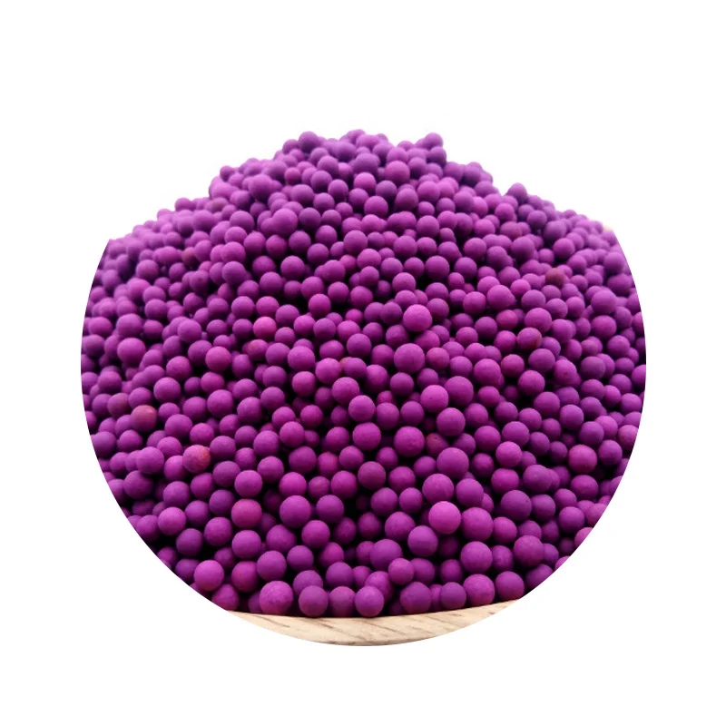 Purple  permanganate potassium active alumina ball ethylene gas absorbent active alumina ball permanganate potassium
