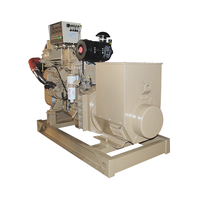 CCS approved 400V 480V heat exchanger coolng 500KW 625KVA marine diesel generator with sea water pump