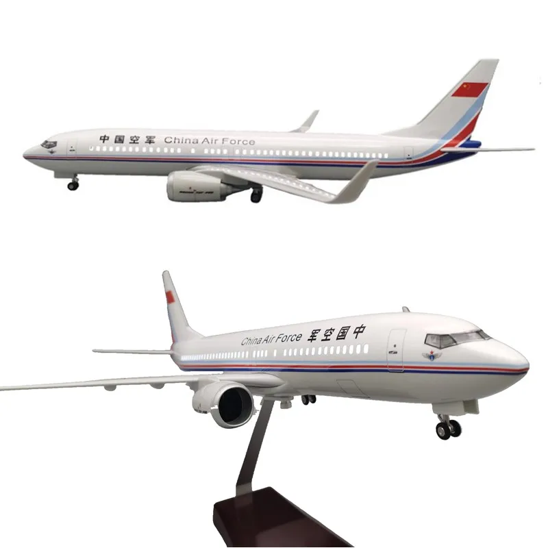Wholesale Diecast Decorative Model Airplane Scale 1:85 47cm Boeing737-800 China Air Force Model Airplanes with Wheels