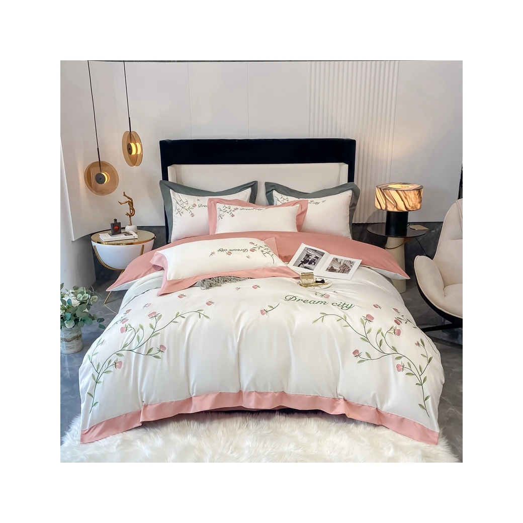 Белое постельное белье, Комплект постельного белья, длинное степлер, хлопковое постельное белье, распродажа