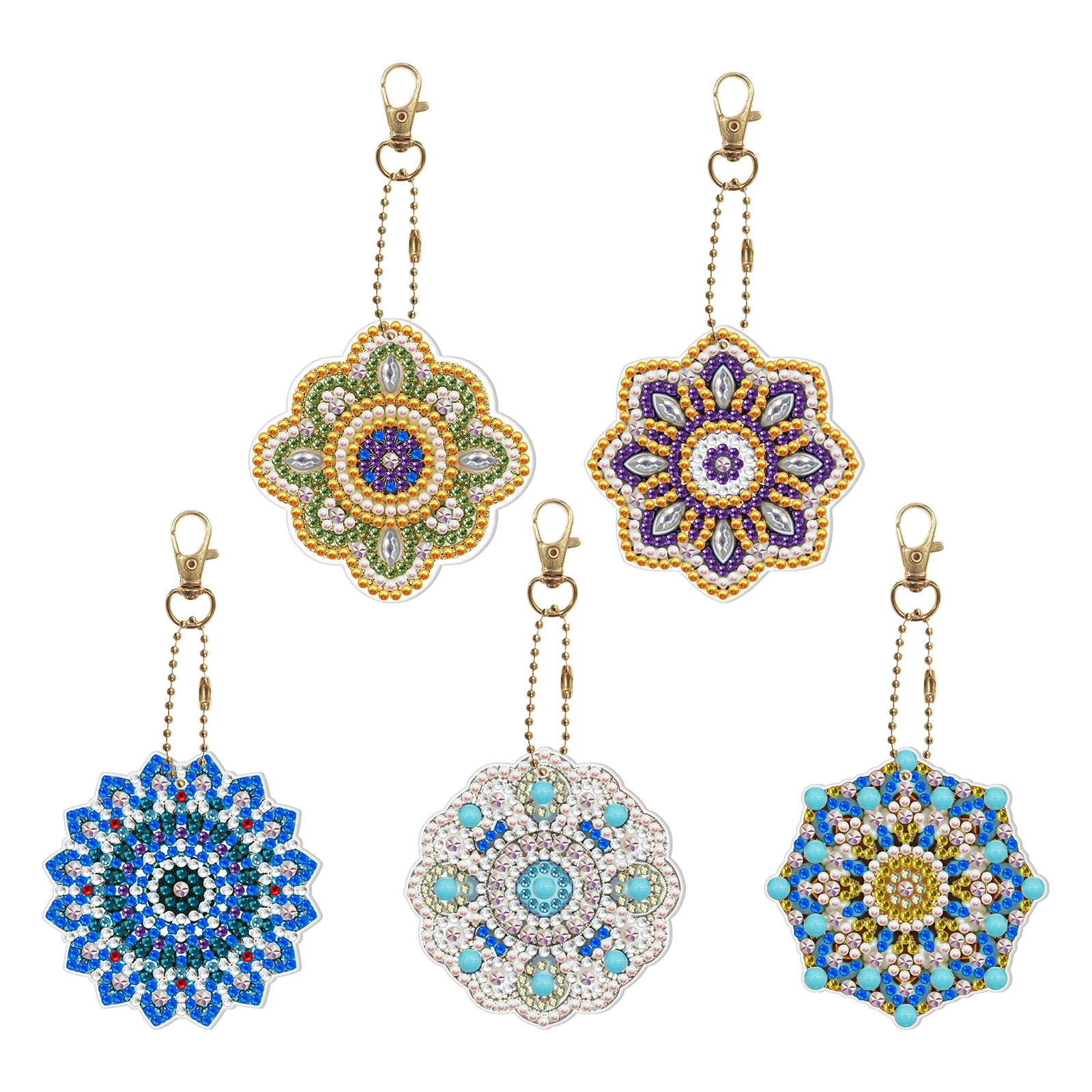 wholesale various patterns diy diamond accessories  keychains diamond painting crafts  with bags decoration