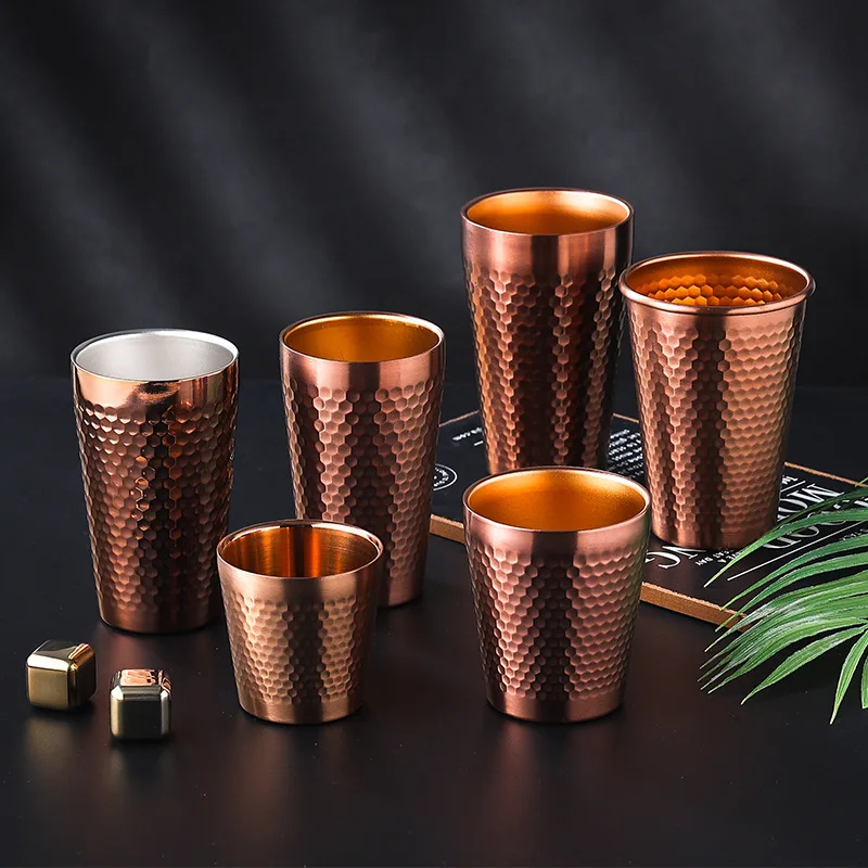 New fashion 350ml 500ml stainless steel insulated beer tumbler drinking cup double wall reusable copper mule mug