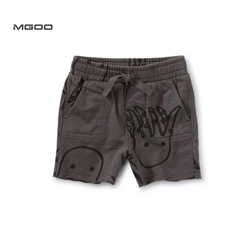 
MGOO Monster print knitted boys short Custom graphic kids casual shorts 