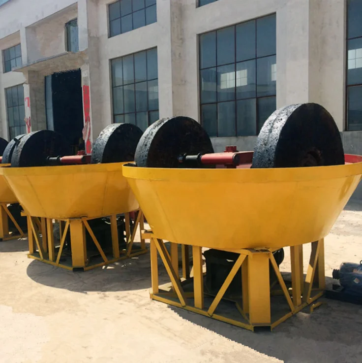 1000 Double Wheel Dressing Gold Grinding Machine, Factory Price Wet Pan Mill