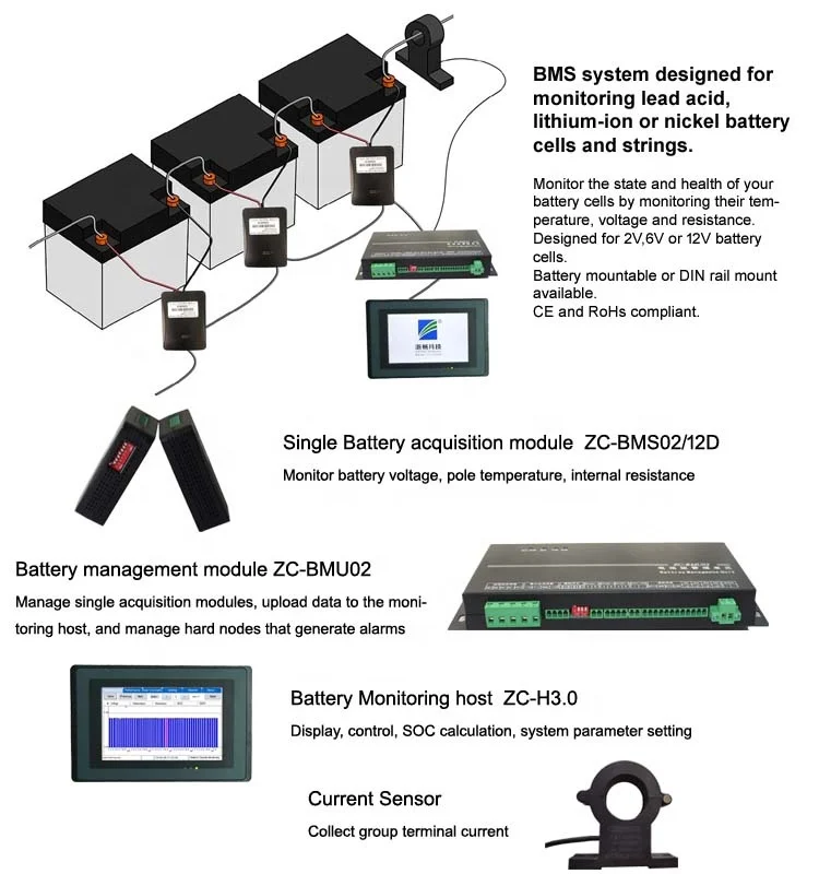 
Zhechang ZC-BMS02D Monitoring Lead Acid Batteries For Standby Battery Monitoring 